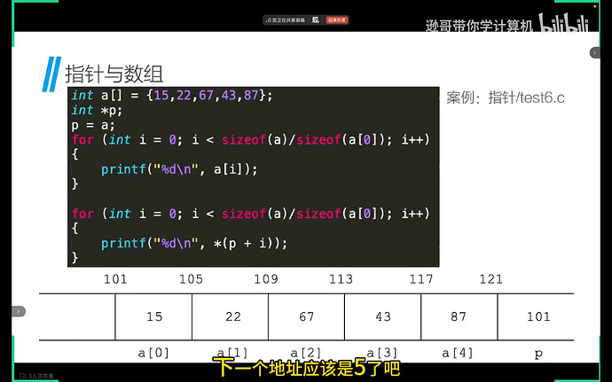 指针与数组关系